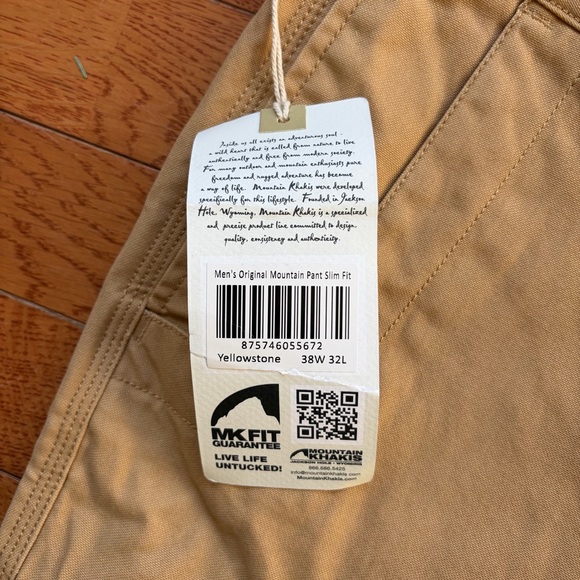 NWT Mountain Khakis Original Pant Slim Fit - Picture 4 of 4